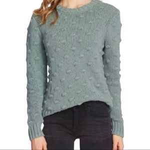 Vince Camuto Green Crew-Neck Popcorn Sweater in Size Small